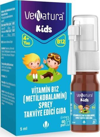 Venatura Kids Vitamin B12 Metilkobalamin 5 ml 60 Puf Sprey