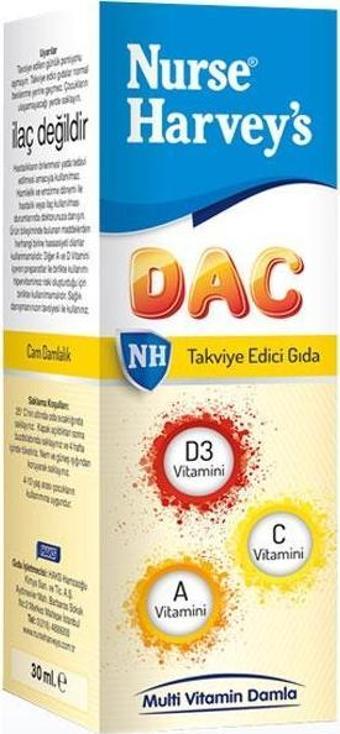 Nurse Harvey's Nurse Harveys Dac Multi Vitamin Damla Portakal Aromalı 30ml