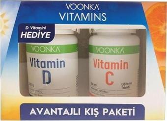 Voonka Vitamin C 62 Çiğneme Tableti Ve Vitamin D 102 Yumuşak Kapsül