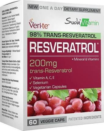 Suda Vitamins Resveratrol 60 Bitkisel Kapsül