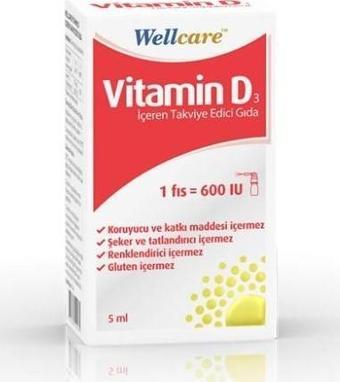 Wellcare Vitamin D3 600 Iu 5 ml Sprey