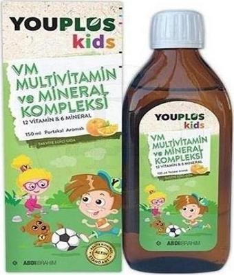 Youplus Kids Multi Vitamin ve Mineral Kompleksi 150 ml