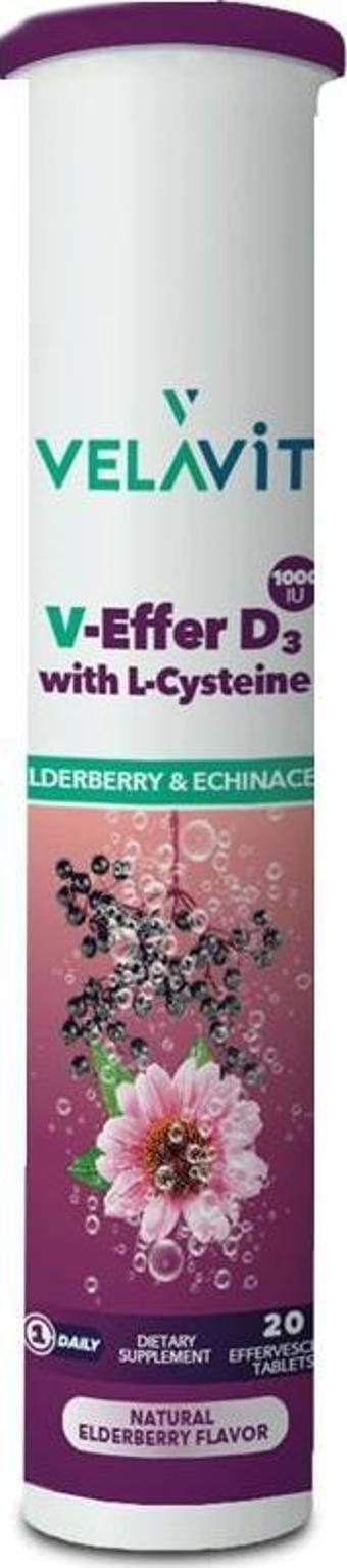 Velavit V-Effer D3 with L-Cysteine 20 Efervesan Tablet