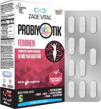 Zade Vital Feminen Probiyotik Takviye Edici Gıda 30 Kapsül