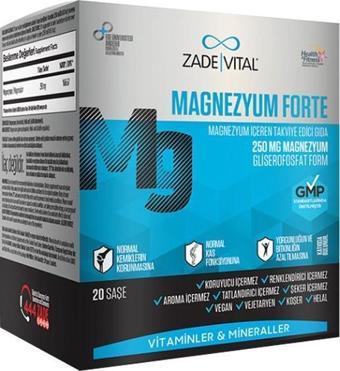 Zade Vital Magnezyum Forte Takviye Edici Gıda 20 Şase