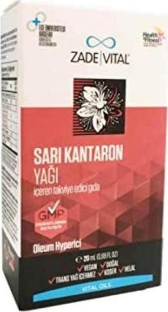 Zade Vital Sarı Kantaron Yağı İçeren Takviye Edici Gıda 20 ml