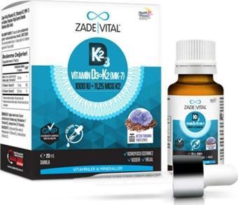 Zade Vital Vitamin D3K2 1000 IU Damla 20 ml
