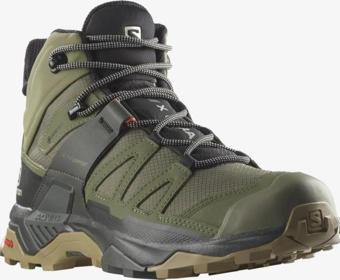 Salomon X Ultra 4 Mid Gore-Tex Su Geçirmez Haki Erkek Outdoor Bot