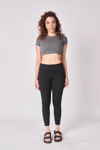 Defys Kadın %100 Pamuklu Kısa Kollu Crop