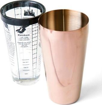 Biradlı Boston Kokteyl Shaker Bakır 700 Cl