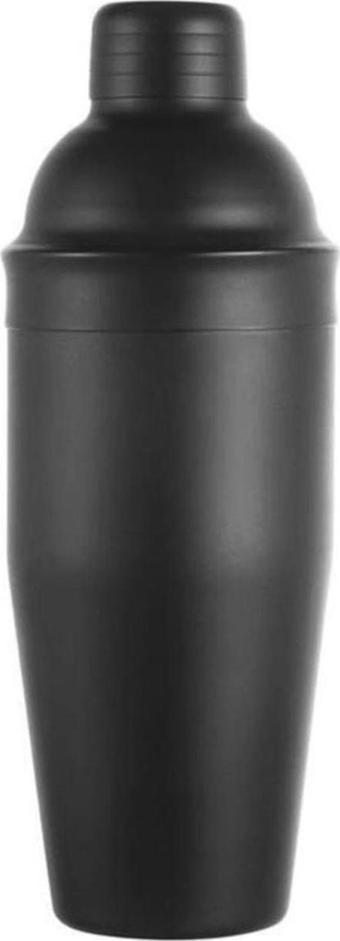 Biradlı Çelik Kokteyl Shaker 500 Cl Siyah