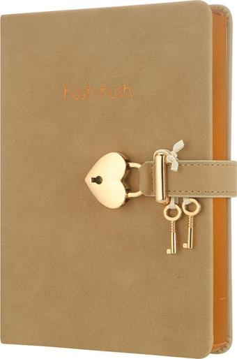 Victorias Journals Hush Kilitli Not Defteri 160 Yaprak Çizgili Bej 1335 13x18 cm 