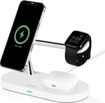 Ttec 2KS26B AirCharger Quattro M MagSafe Uyumlu 4’ü 1 Arada iPhone + Apple Watch + AirPods LED Aydınlatmalı Kablosuz Hız