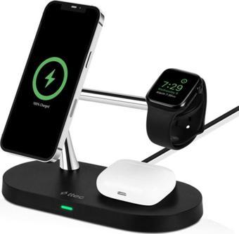 Ttec 2KS26S AirCharger Quattro M MagSafe Uyumlu 4’ü 1 Arada iPhone + Apple Watch + AirPods LED Aydınlatmalı Kablosuz Hız