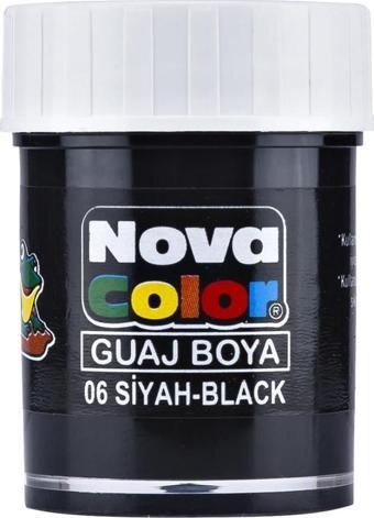 Nova Color Nc-108 Guaj Boya Şişe Siyah 12 Li (1 Paket 12 Adet)