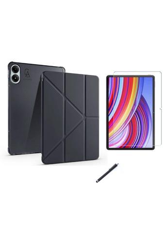 20068310 Xiaomi Redmi Pad Pro 12.1 İnç Uyumlu Tri Fold Kalemlikli Tablet Kılıfı Ekran Koruyucu Kalem Seti