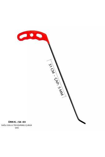 Safi 31 Cm 5 Mm Çap Sağlı Sollu Tek Kıvrımlı Sağ Boyasız Göçük Düzeltme Çubuğu, Pdr Çubuk - S6-03