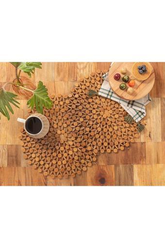 Beaded Bambu Amerikan Servis 36 Cm Kahve