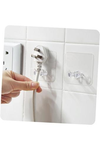 Geldimicom 10 Adet Kendinden Yapışkanlı Kablo Fiş Askısı Priz Askısi Duzenleyici Organizer Traş Bıcağı Askısı