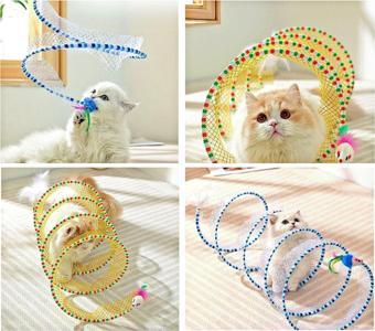 KIVRIMLI SPİRAL KEDİ OYUN TÜNELİ