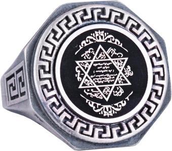 925 Ayar Gümüş Yüzük - Yunan Anahtar Deseni Erkek Yüzüğü - El Yapımı Yüzük