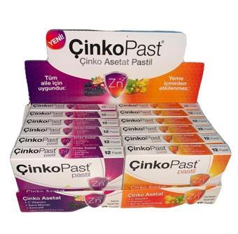 ABDİ İBRAHİM Çinkopast Portakal Ihlamur Pastil 6'lı + Karamürver Zencefil Pastil 6'lı Display Stant