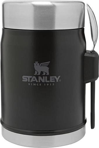 Stanley 10-09382-005 Klasik Kaşıklı 0,40 Litre Çelik Yemek Termosu - Siyah