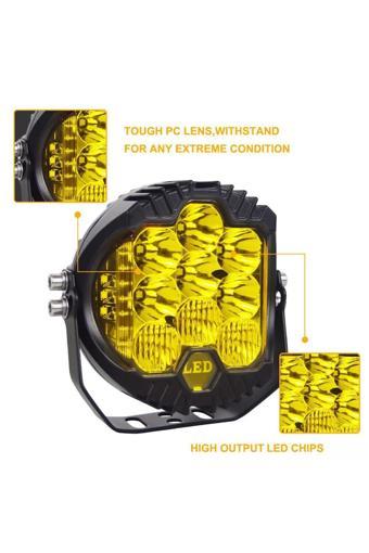Astraled 7 Inch Sarı Baja Style Led Çalışma Sis Lambası Offroad Sürüş Lambası