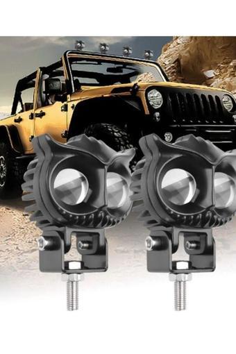 Astraled Baykuş Led Sis Farı Çakarlı 4 Fonksiyon Çift Renk Sarı-Beyaz Moto-Offroad-Suv-İş Makinesi 1 Adet