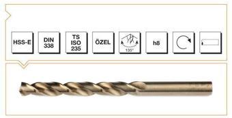 Makina Takım HSSE DIN 338 RN Altın Seri Matkap Ucu 2.7 mm - MTE B00005000270