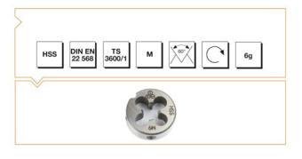 Makina Takım HSS DIN 223/B Metrik Normal Pafta M10x1.5 - MTE B00110021000