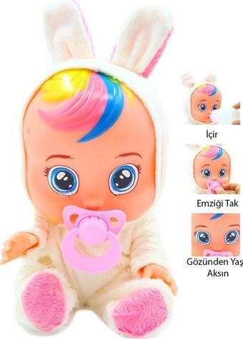 Global Toys Mavi Beyaz Ve Pembe Renk Ağlayan Ve Konuşan Et Bebek