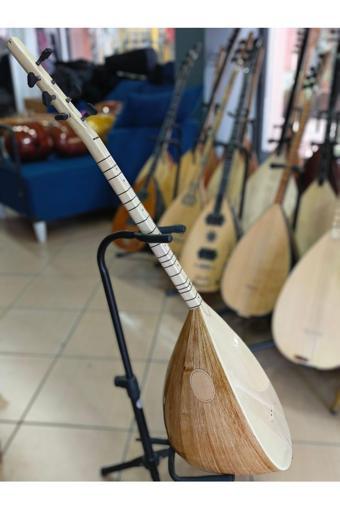 Bircan Müzik Kestane Tekne Profesyonel Kısa Sap Bağlama (Kılıf, Yedek Tel, Mızrap Hediye)