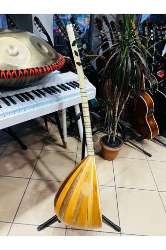 Bircan Müzik Özel Seri Ceviz Kısa Sap Bağlama+Softcase+Yedek Tel