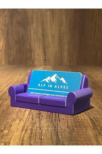 Alp İn Alpes Oval Koltuk Kartvizitlik (Mor)