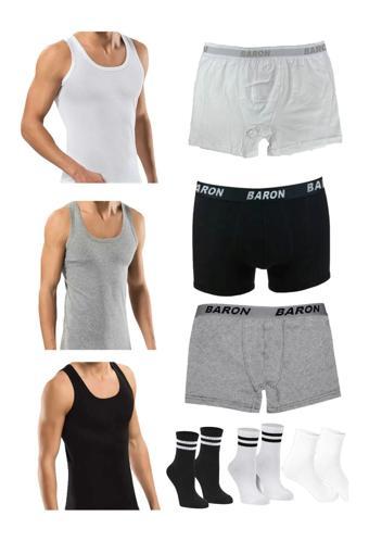 Pi Giyim 9'Lu Atlet Boxer Çorap Seti