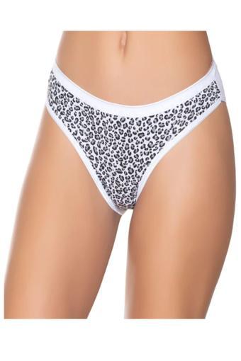 Pi Giyim Kadın Renkli Likralı İnce Bel Leopar Baskılı Bikini Külot 6'Lı Paket