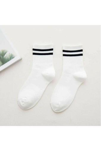 Pi Giyim Unisex 6'Lı Karışık Renkli Çizgili Tenis Çorabı