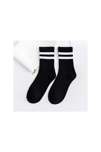 Pi Giyim 8 Çift Çizgili Doğal Parfümlü Tenis/Kolej Çorabı