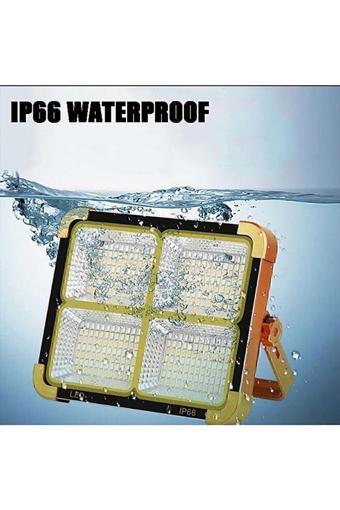 Cata Noas Güneş Enerjili Solar 200W Watt Led Projektör Taşınabilir Sarı Beyaz Ve Çakar Işık Lamba