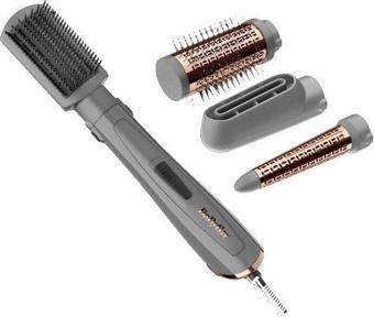 BaByliss Air Styler 1000 Hava Üflemeli Saç Şekillendirici Seti (4 Aksesuar)-As136E Gri