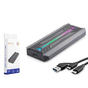 Hadron Hdx1775 Ssd Kutu Type-C3.1 + Usb3.0 Nvme M2 Chip Rtl9210 Siyah (Boş Kutu)