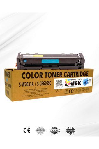 Msk Printers Crg-055 Muadil Mavi Toner Çipsiz