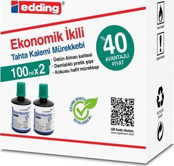 Legamaster Tahta Kalem Mürekkebi Ekonomik 100 Ml Yeşil (2 Li Paket)