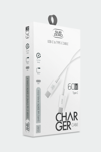 Subzero CL92 25W PD Type-C to Type-C Şarj ve Data Kablosu 1mt