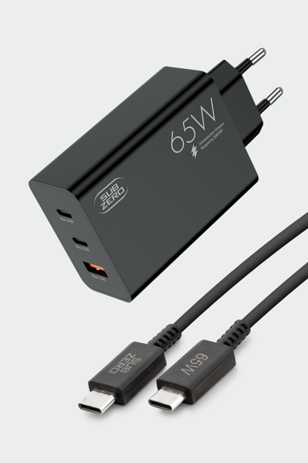 Subzero SG88 65W USB+PD+PD + Type-C to Type-C Kablo Turbo Hızlı Şarj Cihazı Seti