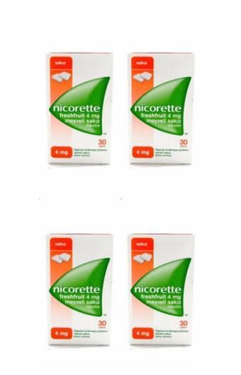 Niccorrettte Meyveli 4 mg Sakız 4 KUTU