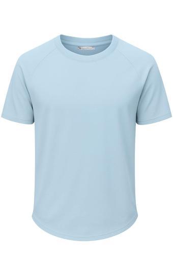 Ghassy Co. Erkek Reglan Oval Kesim %100 Pamuk Yumuşak Dokulu Bisiklet Yaka T-shirt