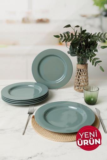 Keramika Yeşil Assos Servis Tabağı 28 Cm 6 Adet 326