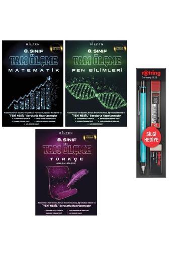 Netbil Yayınları Bilfen 8. Sınıf Tam Ölçme Matematik Türkçe Fen Set 3 Kitap + Rotring Kalem Seti - Netbil Yayınları